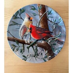 Vintage Edwin M. Knowles "The Cardinal" Kevin Daniel Birds Collectors Plate 8.5